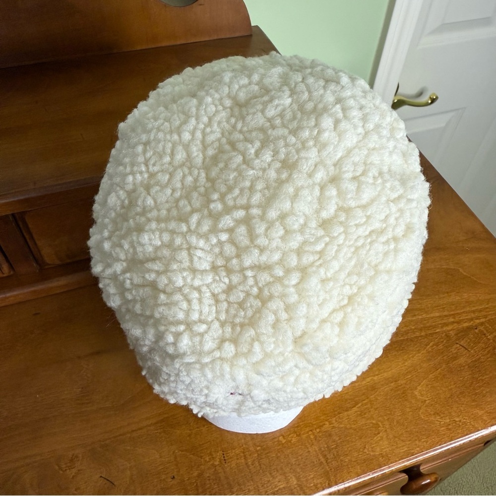 Baileys vintage shearling Sherpa bucket hat cream lining logo - Picture 6 of 11